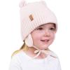 JAN & JUL Knit Bear Winter Hat for Babies and Toddlers(Light Pink)