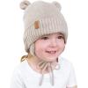 JAN & JUL Knit Bear Winter Hat for Babies and Toddlers(Wheat Field)