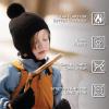JAN & JUL Knit Pom-Pom Winter Hat, Fleece Lined Baby Beanie for Boys and Girls(Jet Black)