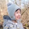 JAN & JUL Knit Pom-Pom Winter Hat, Fleece Lined Baby Beanie for Boys and Girls(Soft Grey)