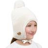 JAN & JUL Knit Pom-Pom Winter Hat, Fleece Lined Baby Beanie for Boys and Girls(Vanilla Cream)