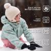 JAN & JUL Knit Pom-Pom Winter Hat, Fleece Lined Baby Beanie for Boys and Girls(Vanilla Cream)