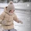 JAN & JUL Knit Pom-Pom Winter Hat, Fleece Lined Baby Beanie for Boys and Girls(Wheat Field)