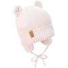 JAN & JUL Knit Bear Winter Hat for Babies and Toddlers(Light Pink)
