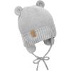 JAN & JUL Knit Bear Winter Hat for Babies and Toddlers(Soft Grey)