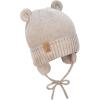 JAN & JUL Knit Bear Winter Hat for Babies and Toddlers(Wheat Field)