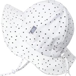 JAN & JUL Adjustable Cotton Floppy Sun Hat with 50+ UPF Protection for Girls(Dots)
