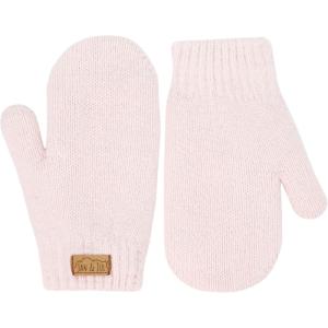 JAN & JUL Fleece Lined Knit Mittens for Babies and Toddlers(Mitten: Light Pink)