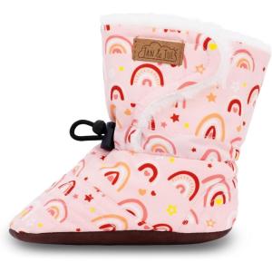 JAN & JUL Winter Booties Boots Baby for Toddler Size:(Pink Rainbow)
