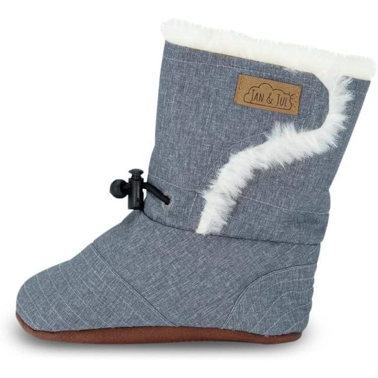 imageJAN ampamp JUL Faux Fur Lined Winter Booties for Babies and ToddlersHeather Grey