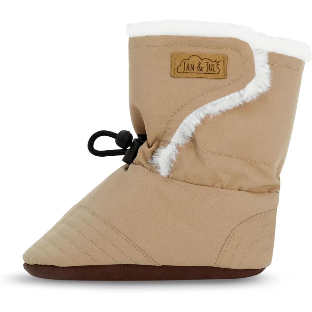 imageJAN ampamp JUL Faux Fur Lined Winter Booties for Babies and ToddlersSoft Brown