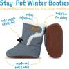 JAN & JUL Faux Fur Lined Winter Booties for Babies and Toddlers(Black)