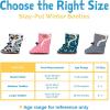 JAN & JUL Faux Fur Lined Winter Booties for Babies and Toddlers(Dusty Blue)