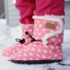 JAN & JUL Faux Fur Lined Winter Booties for Babies and Toddlers(Pink Rainbow)