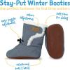 JAN & JUL Faux Fur Lined Winter Booties for Babies and Toddlers(Pink Rainbow)