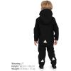 JAN & JUL Softshell Jacket for Toddlers and Kids(Black)