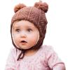 JAN & JUL Cute Bear Knit Winter Hats for Baby Toddler(Brown Bear)