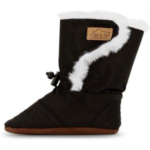 JAN & JUL Faux Fur Lined Winter Booties for Babies and Toddlers(Black)