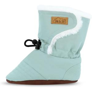 JAN & JUL Faux Fur Lined Winter Booties for Babies and Toddlers(Dusty Mint)