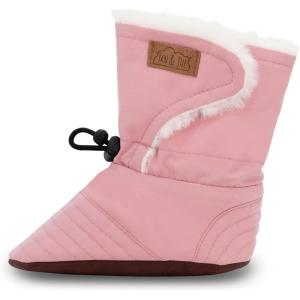 JAN & JUL Faux Fur Lined Winter Booties for Babies and Toddlers(Dusty Pink)