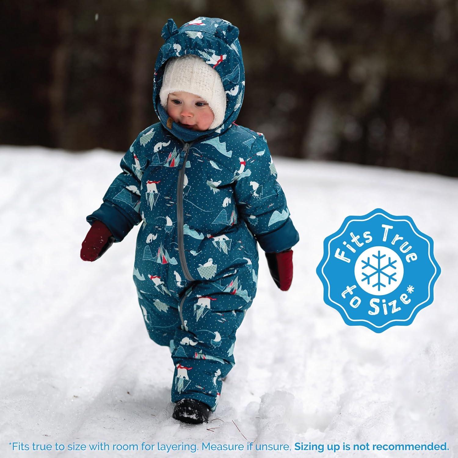imageJAN ampamp JUL Waterresistant ToastyDry Puffy Suit for Babies and ToddlersArctic