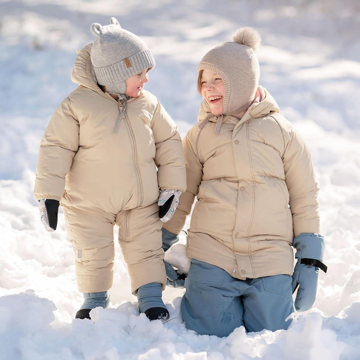 imageJAN ampamp JUL Waterresistant ToastyDry Puffy Suit for Babies and ToddlersOat
