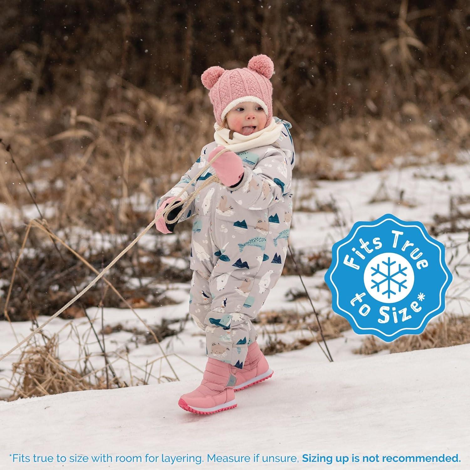 imageJAN ampamp JUL Waterresistant ToastyDry Puffy Suit for Babies and ToddlersPolar Pals