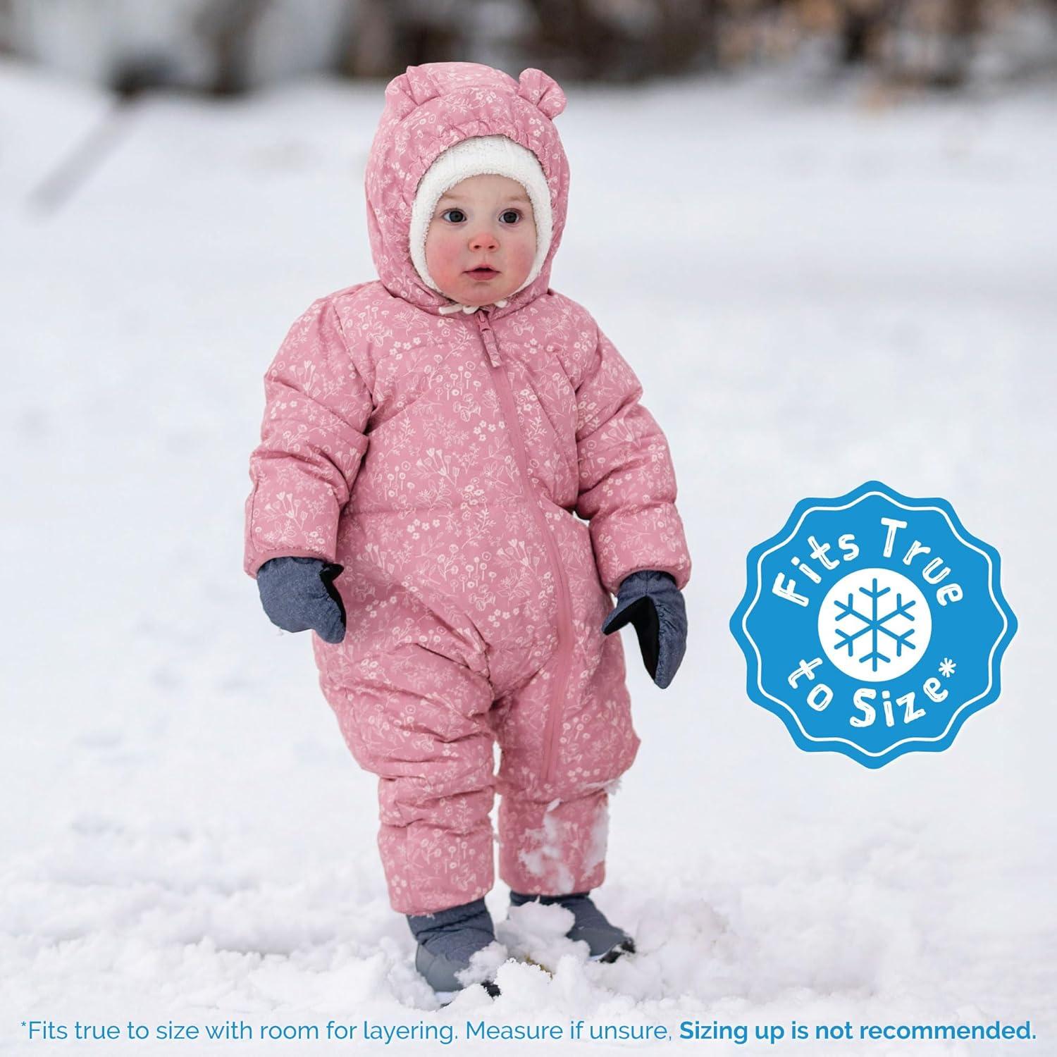 imageJAN ampamp JUL Waterresistant ToastyDry Puffy Suit for Babies and ToddlersPrairie Flower