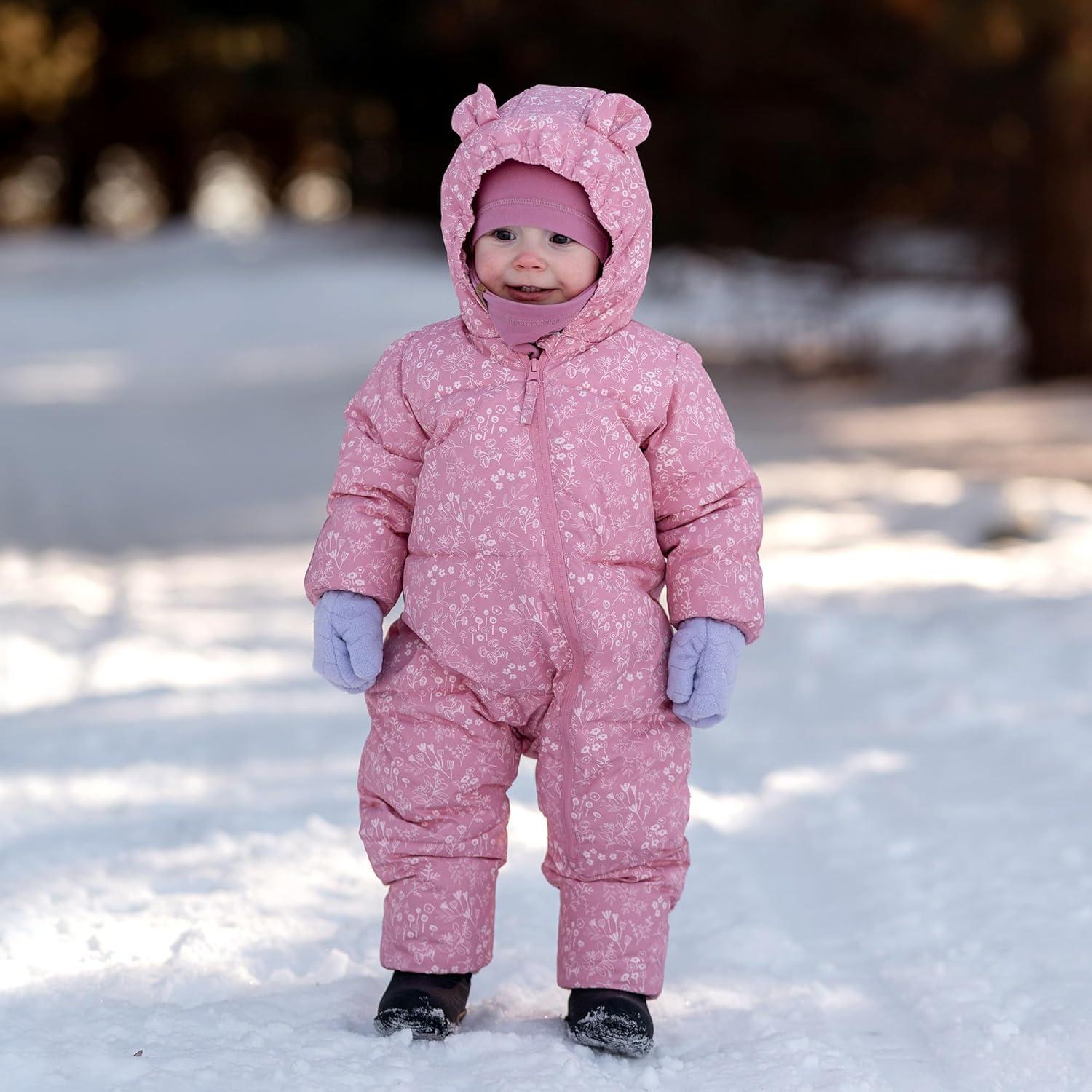 imageJAN ampamp JUL Waterresistant ToastyDry Puffy Suit for Babies and ToddlersPrairie Flower