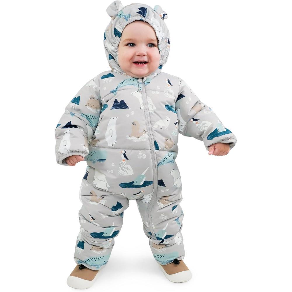 imageJAN ampamp JUL Waterresistant ToastyDry Puffy Suit for Babies and ToddlersPolar Pals