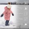 JAN & JUL Water-resistant Toasty-Dry Puffy Coat for Toddlers and Kids(Waterproof: Prairie Flowers)