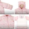 JAN & JUL Water-resistant Toasty-Dry Puffy Suit for Babies and Toddlers(Pink Forest)