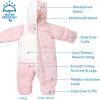 JAN & JUL Water-resistant Toasty-Dry Puffy Suit for Babies and Toddlers(Pink Forest)