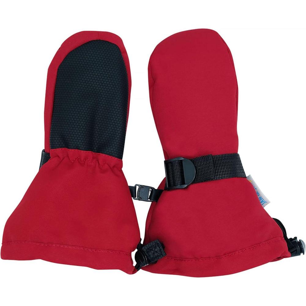 imageJAN ampamp JUL Girls Insulated Waterproof Snow Mittens for Toddler and KidsNo Thumb Red Rated 15