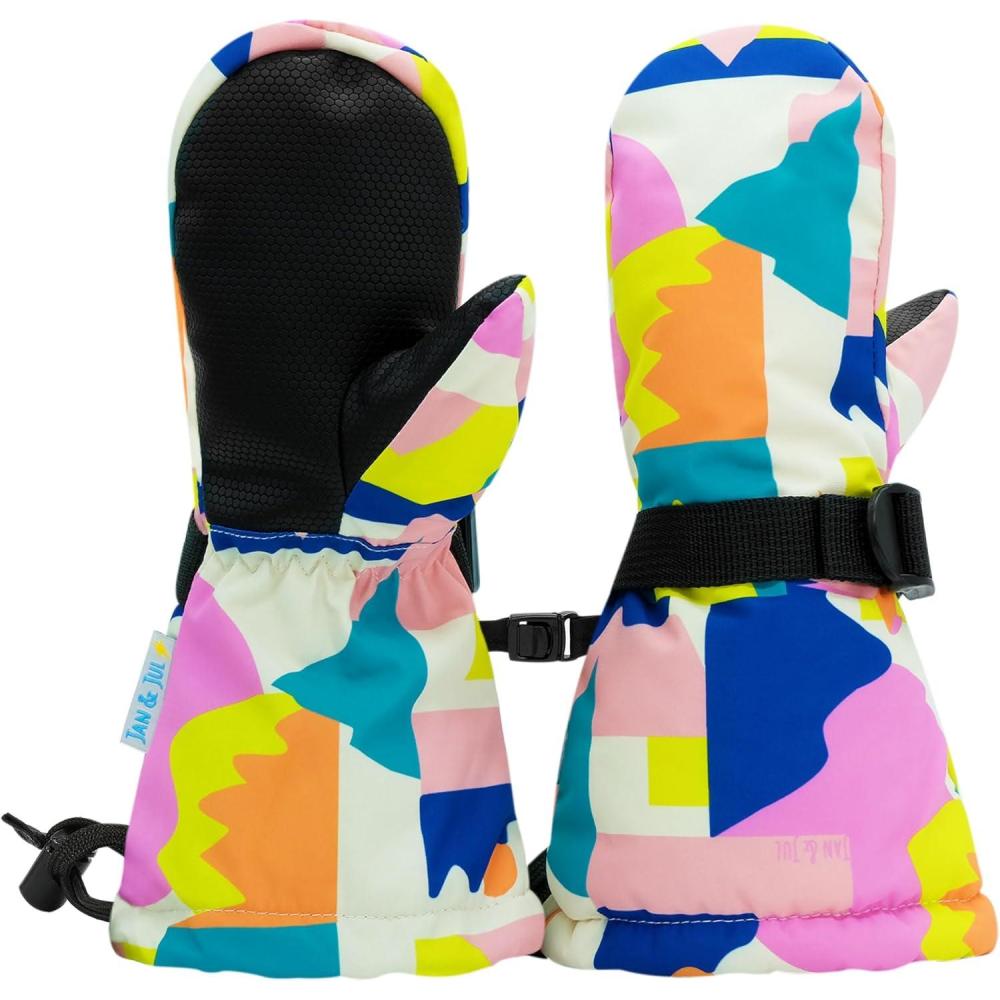 imageJAN ampamp JUL Girls Insulated Waterproof Snow Mittens for Toddler and KidsWith Thumb Winter Sun Rated 15
