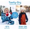 JAN & JUL Girls’ Insulated Waterproof Snow Mittens for Toddler and Kids(No Thumb: Red (Rated: -15 ℃))