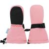 JAN & JUL Girls’ Insulated Waterproof Snow Mittens for Toddler and Kids(No Thumb: Dusty Pink (Rated: -15 ℃))