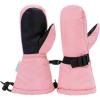 JAN & JUL Girls’ Insulated Waterproof Snow Mittens for Toddler and Kids(With Thumb: Dusty Pink (Rated: -15 ℃))