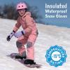 JAN & JUL Waterproof Insulated Winter Gloves for Kids(Lavender)