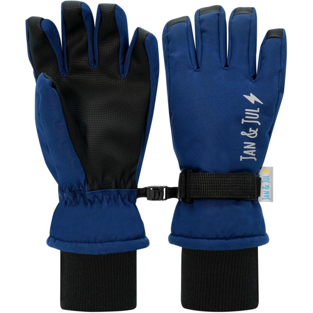 imageJAN ampamp JUL Waterproof Insulated Winter Ski Gloves for KidsNebula Blue