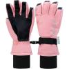 JAN & JUL Waterproof Insulated Winter Ski Gloves for Kids(Dusty Pink)