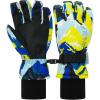 JAN & JUL Waterproof Insulated Winter Ski Gloves for Kids(Neon Peaks)