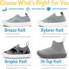 JAN & JUL Machine Washable Knit Shoes | Breathable Light-Weight Sneakers (Baby/Toddler/Little Kid)(Hi-top Knit Shoes: Grey)