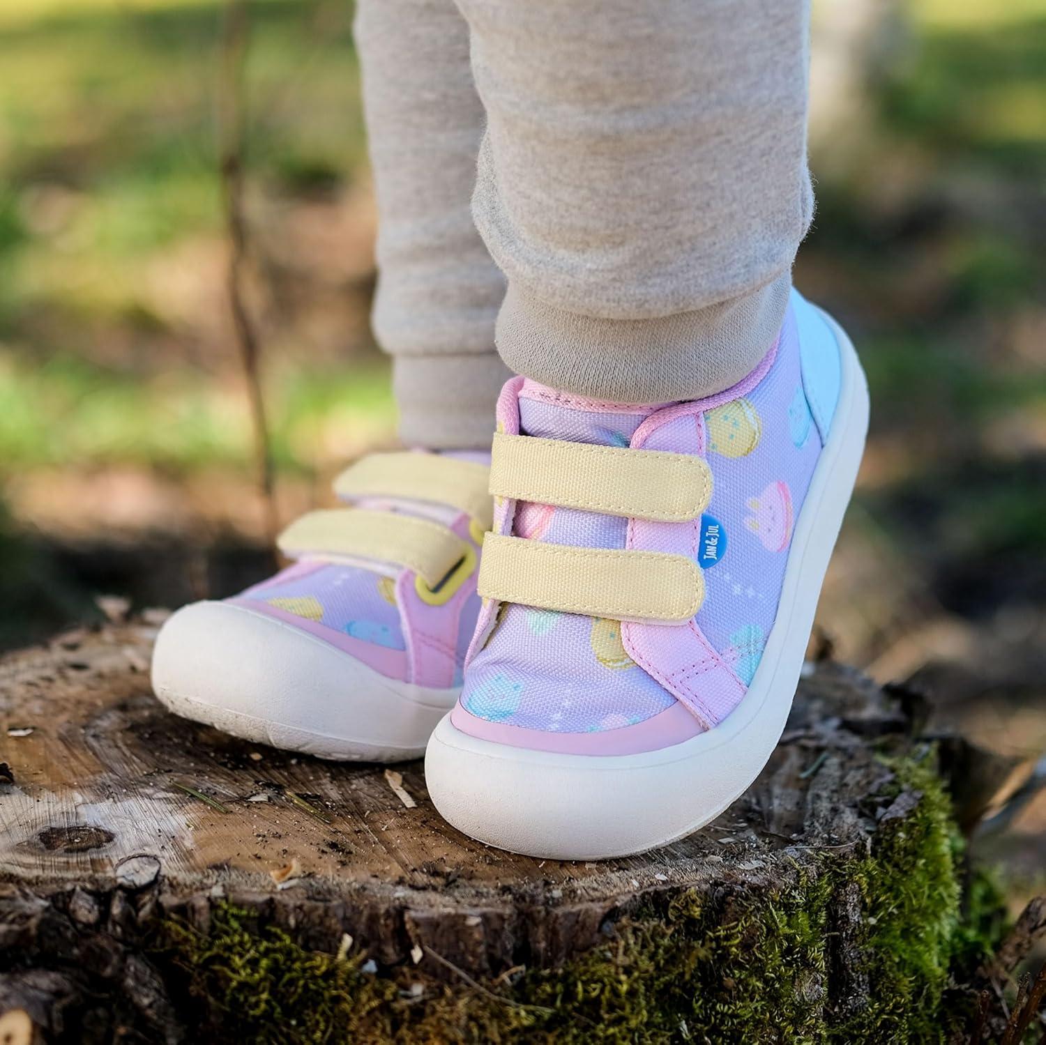 imageJAN ampamp JUL Hook and Loop Canvas Shoes Lightweight Easy On Sneakers with Flexible Sole Extra WideMacarons