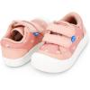 JAN & JUL Hook and Loop Canvas Shoes, Lightweight Easy On Sneakers with Flexible Sole Extra Wide(Apricot Flower)