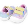 JAN & JUL Hook and Loop Canvas Shoes, Lightweight Easy On Sneakers with Flexible Sole Extra Wide(Macarons)