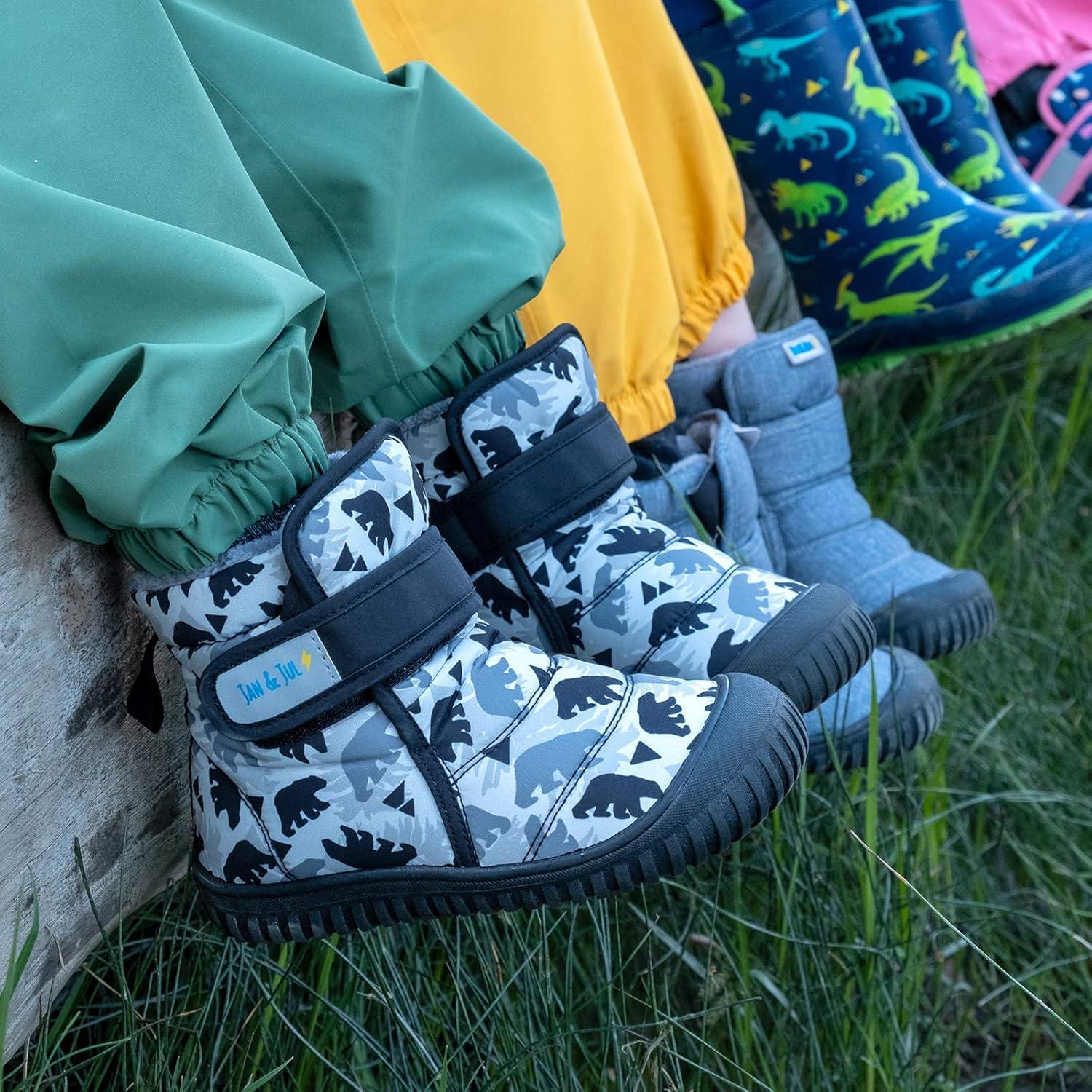 imageJAN ampamp JUL WaterResistant Insulated Winter Booties for Toddlers and KidsToastydry Bear