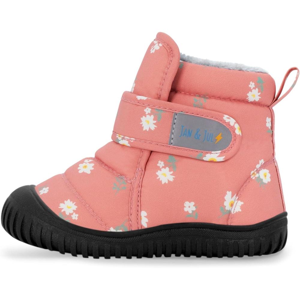 imageJAN ampamp JUL WaterResistant Insulated Winter Booties for Toddlers and KidsApricot Flower