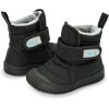 JAN & JUL Water-Resistant Insulated Winter Booties for Toddlers and Kids(Toasty-dry: Black)