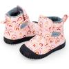 JAN & JUL Water-Resistant Insulated Winter Booties for Toddlers and Kids(Toasty-dry: Pink Rainbow)